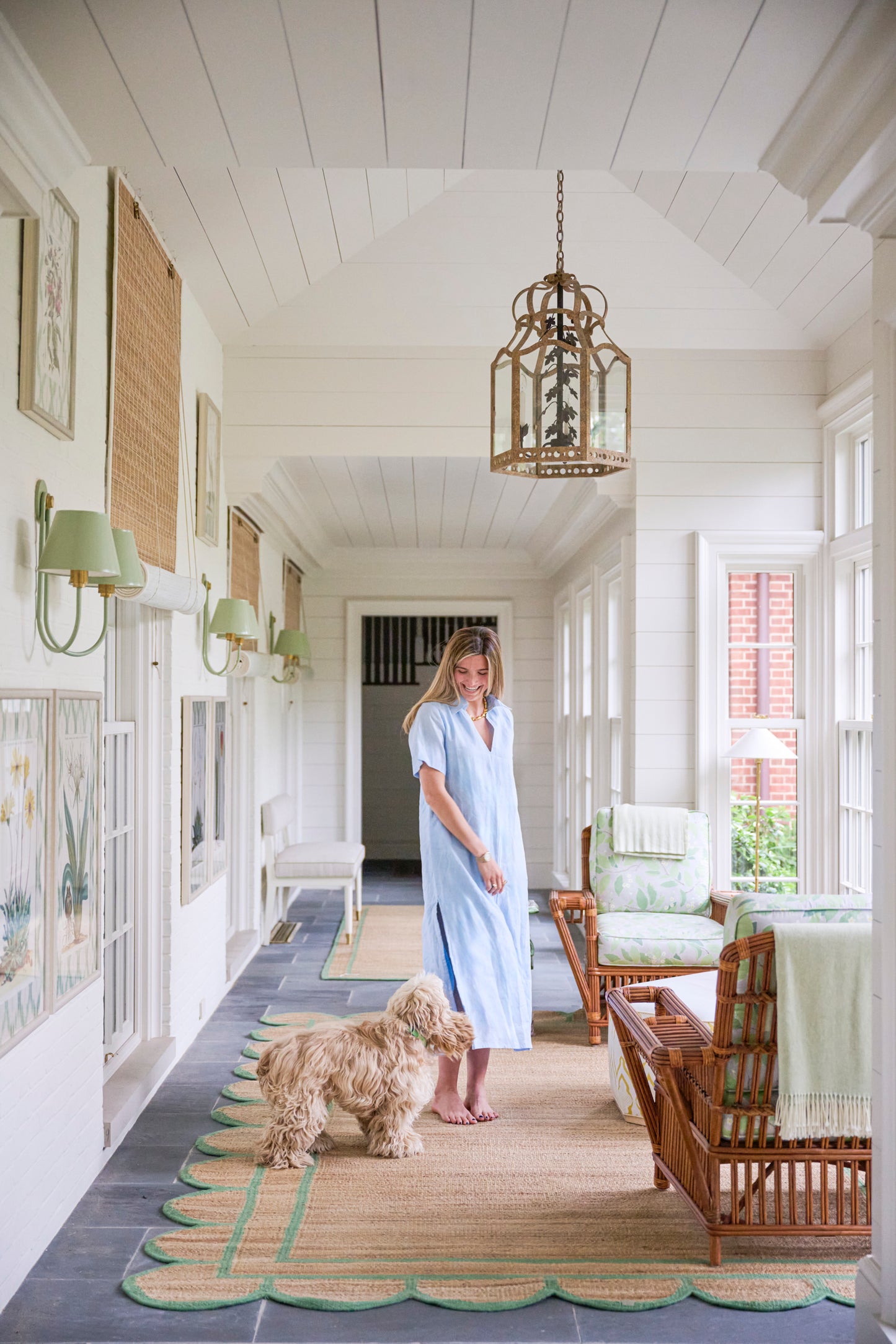 Light Blue Anna Linen Maxi