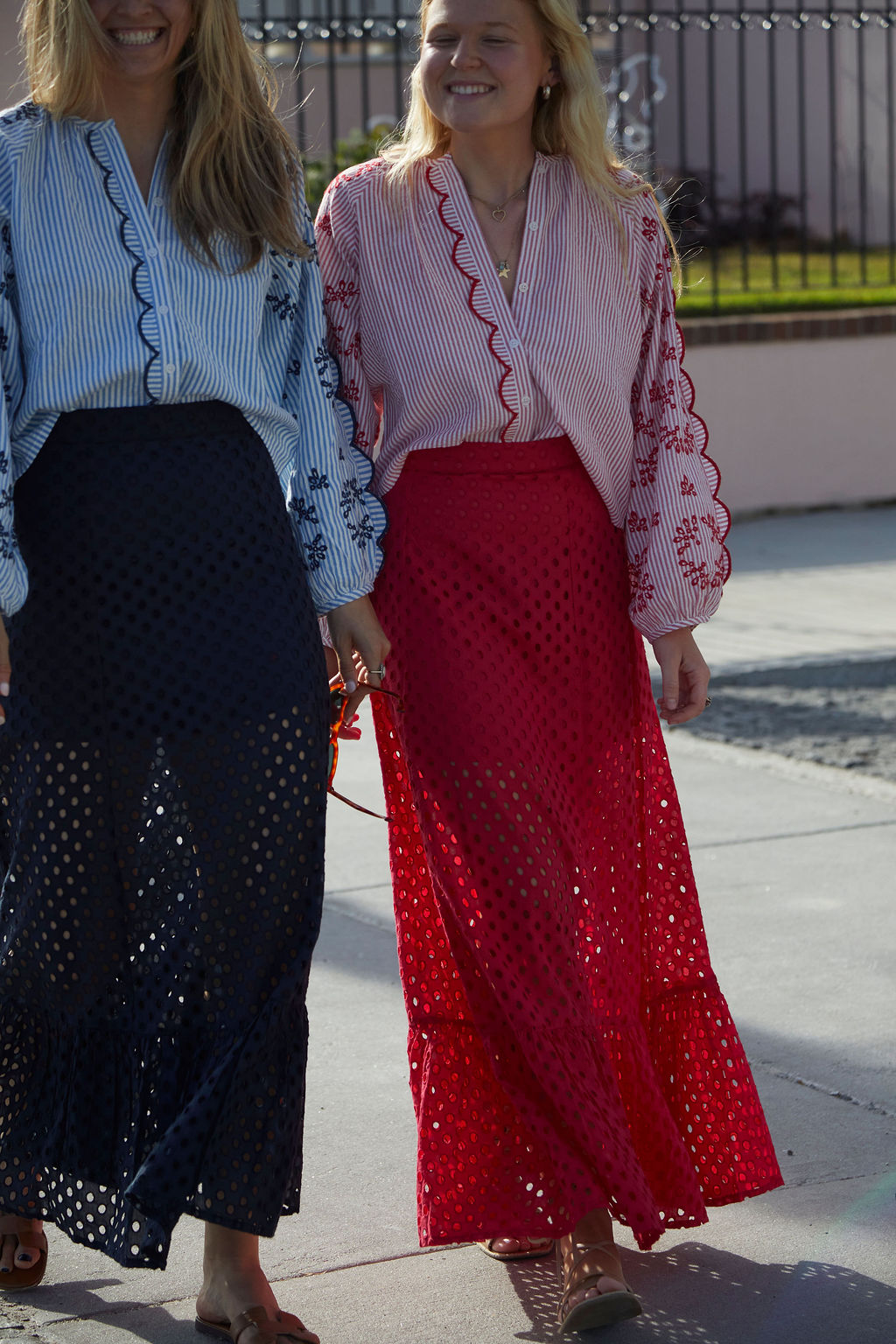 Mary Hope Red Eyelet Skirt