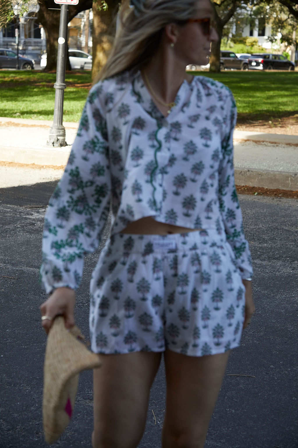 Palm Tree Shorts & Carter Top