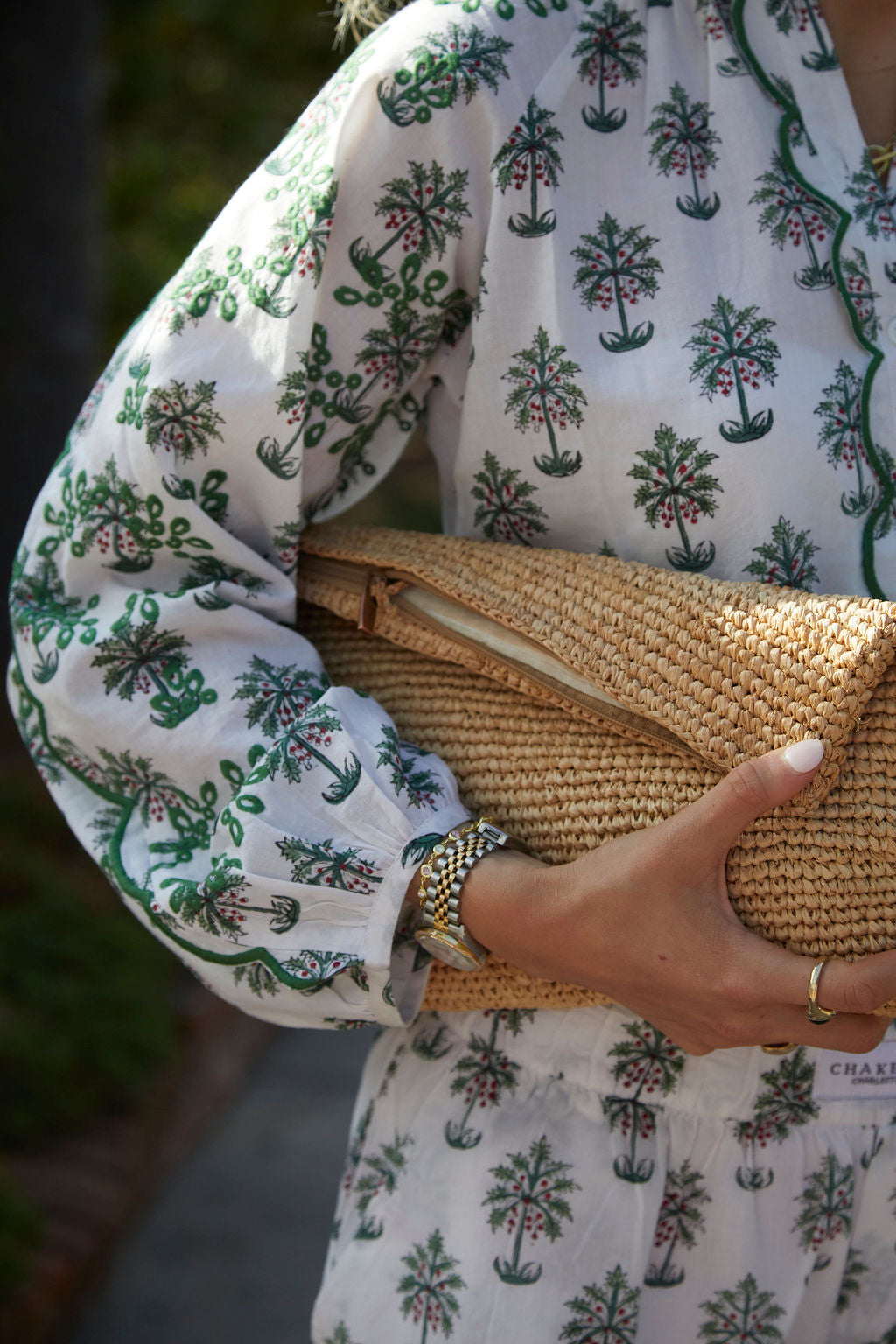 Palm Tree Shorts & Carter Top