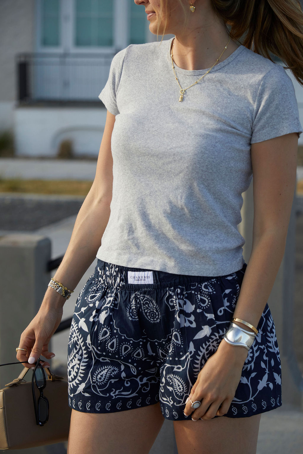 Navy Bandanna Shorts