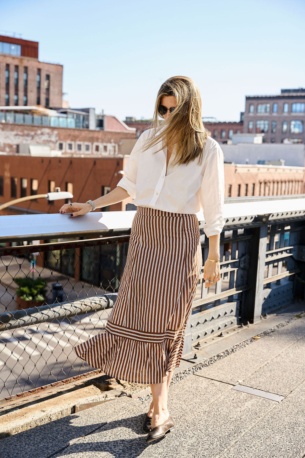 Chocolate Brown Stripe Mary Hope Skirt – chakeris