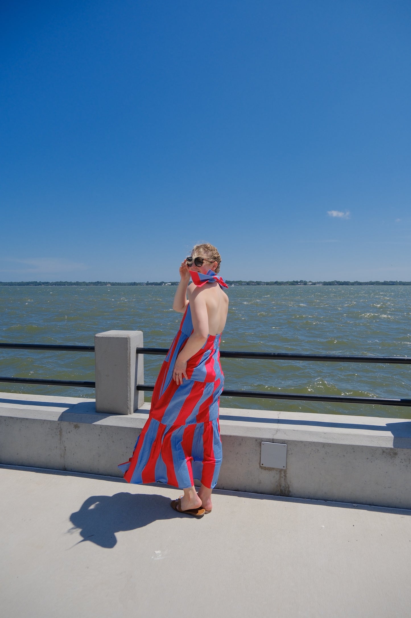 Blue & Red Katherine Maxi