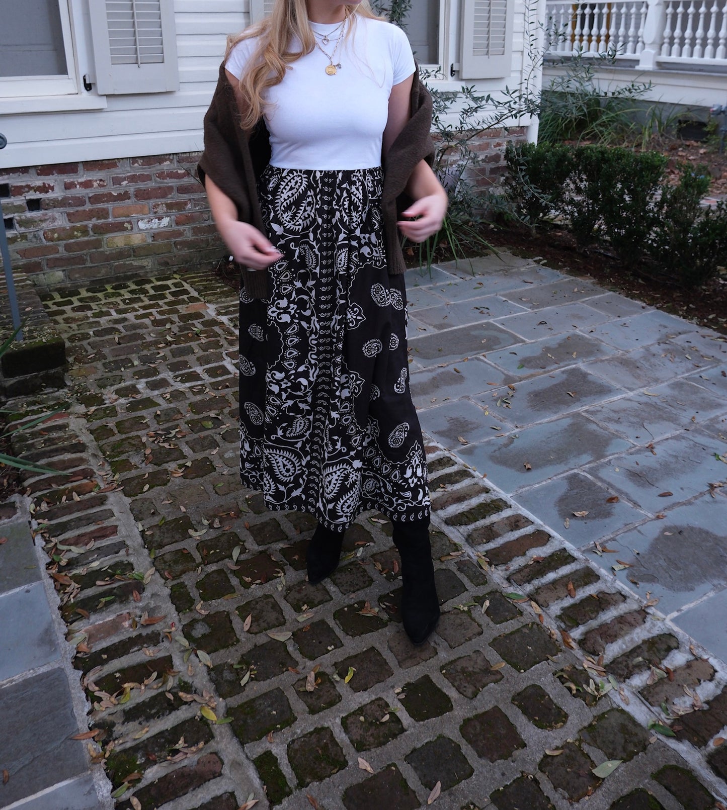 Black Bandanna T-Shirt Dress