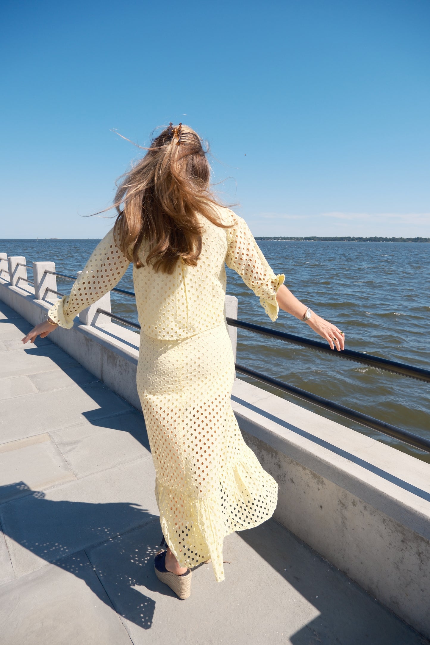 Yellow Eyelet Mary Hope Skirt & Carter Blouse