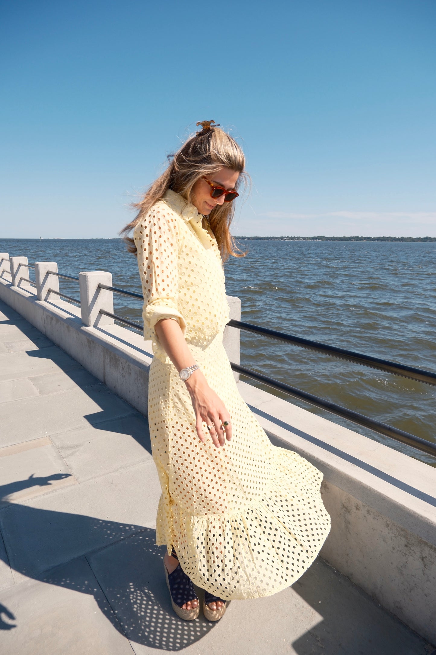 Yellow Eyelet Mary Hope Skirt & Carter Blouse