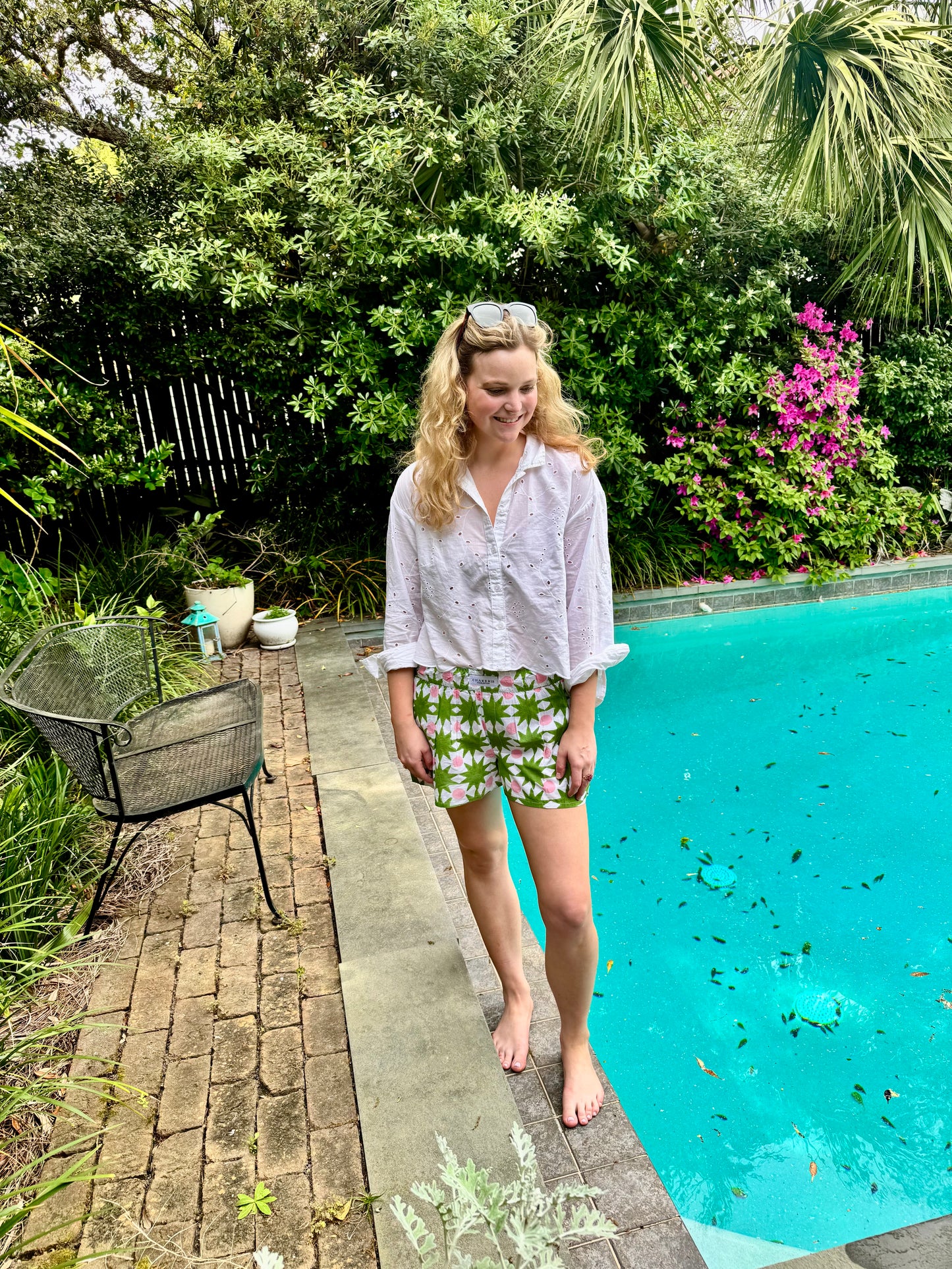 Pink & Green Star Shorts