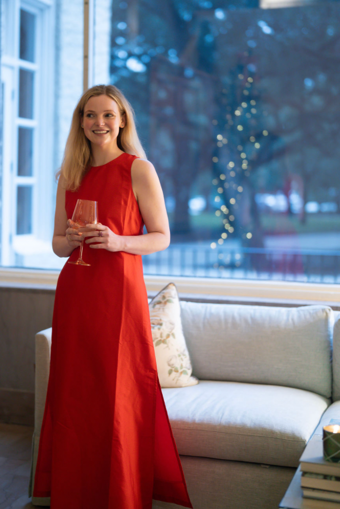 Isabella Silk Red Maxi