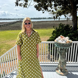 Green Polkadot Anna Maxi