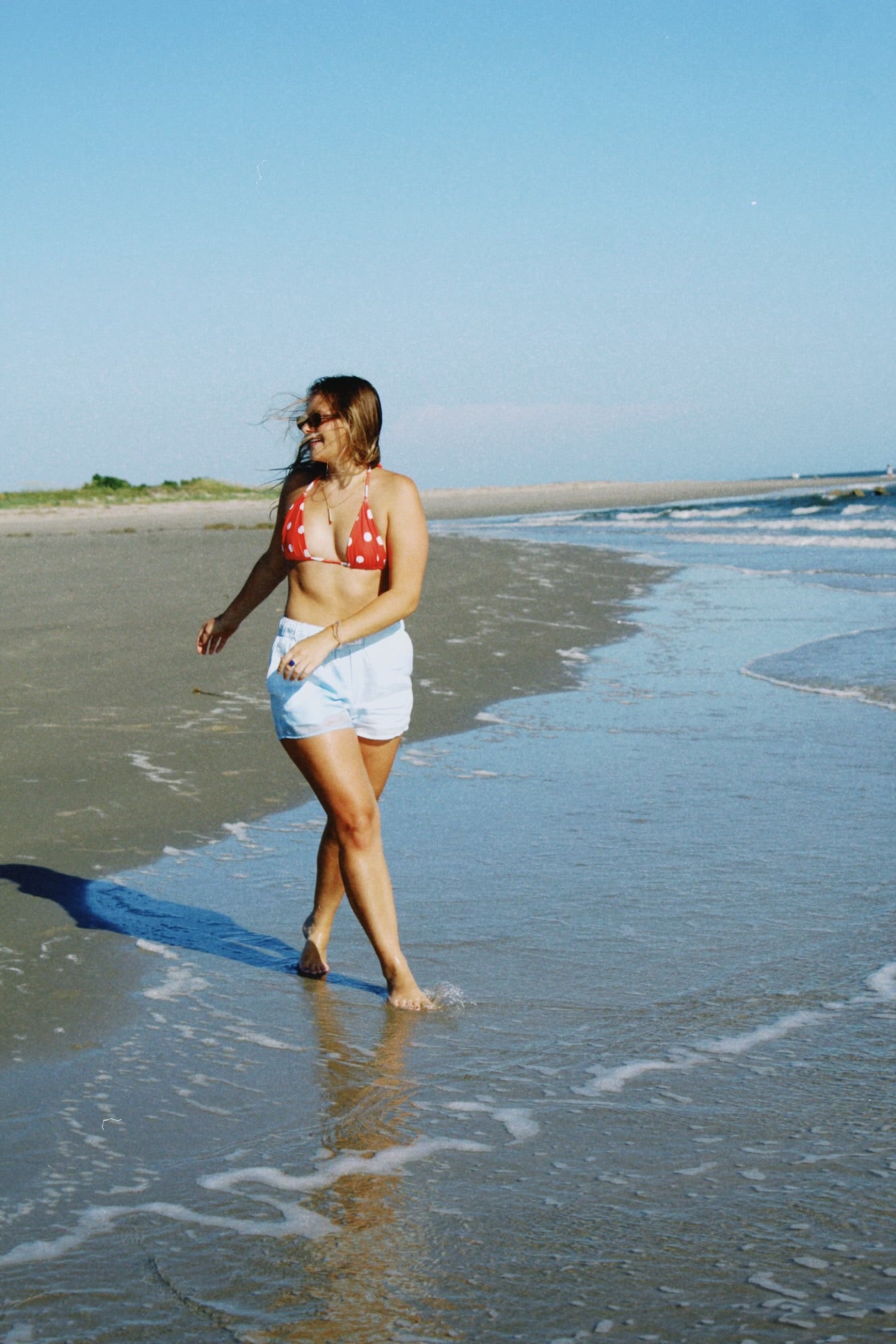Light Blue Linen Short