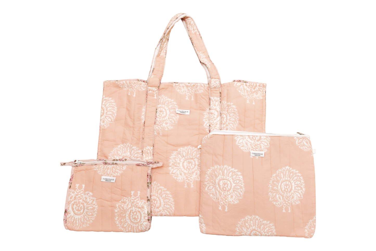 Peach Jessica Tote Set