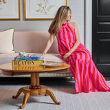 Red and Pink Striped Katherine Maxi