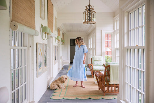 Light Blue Anna Linen Maxi