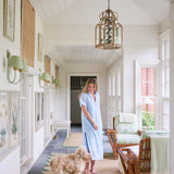 Light Blue Anna Linen Maxi