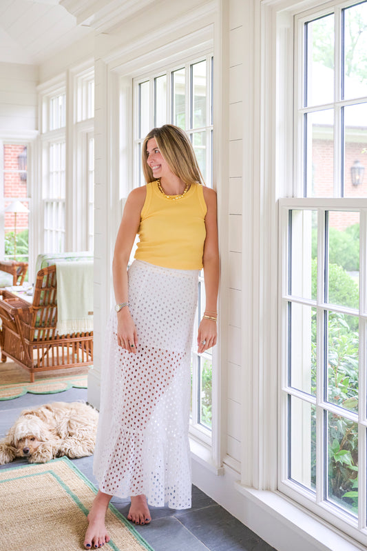 Mary Hope Skirt White Eyelet