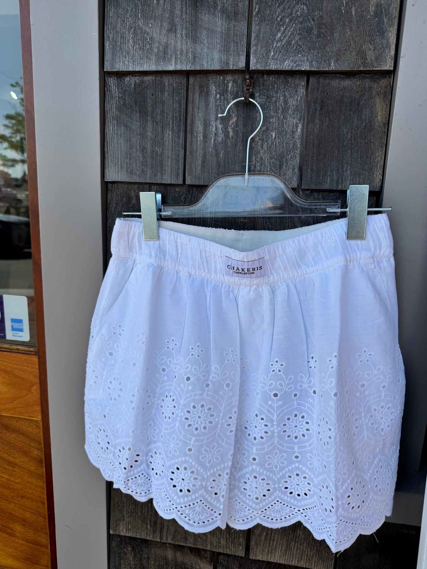 White Eyelet Shorts