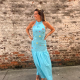 Teal Silk Adele Maxi