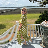 Green Polkadot Anna Maxi