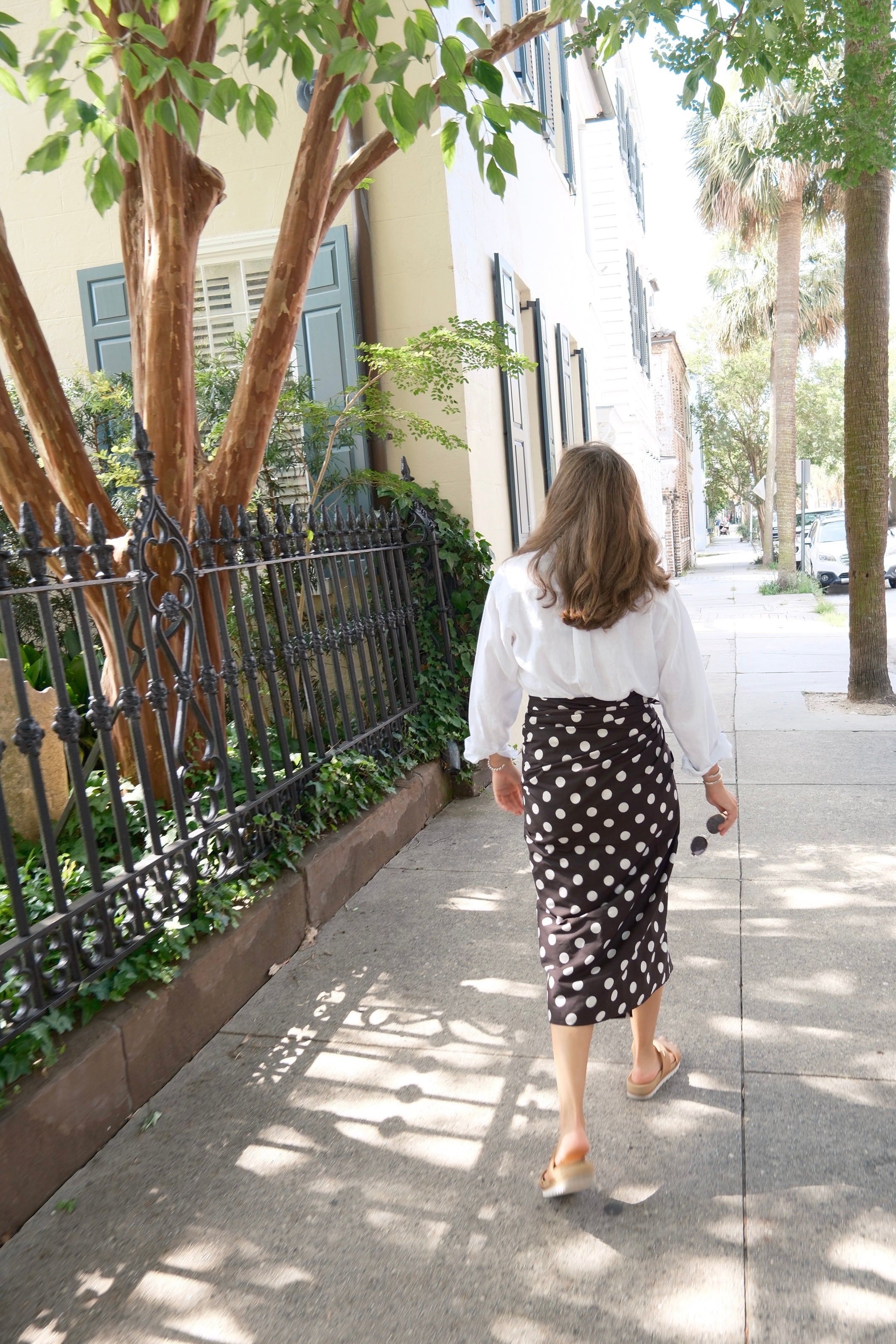 Dark Brown Polkadot Sarong