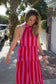 Red and Pink Katherine Maxi
