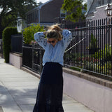 Mary Hope Navy Eyelet Skirt
