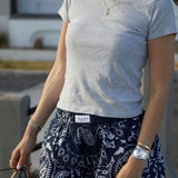 Navy Bandanna Shorts