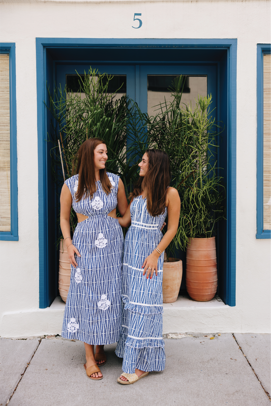 Ansley Navy Palm Maxi