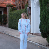 Blue Seersucker Set