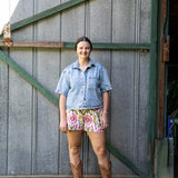 Multi Color Ikat Shorts