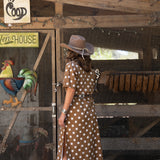 Brown Polka Dot Anna Maxi
