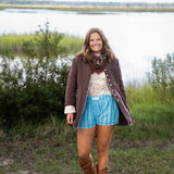 Turquoise Dotted Shorts