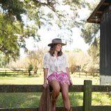 Pink Ikat Shorts