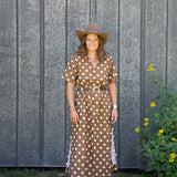 Brown Polka Dot Anna Maxi