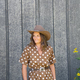 Brown Polka Dot Anna Maxi