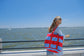Blue and Red Striped Bag