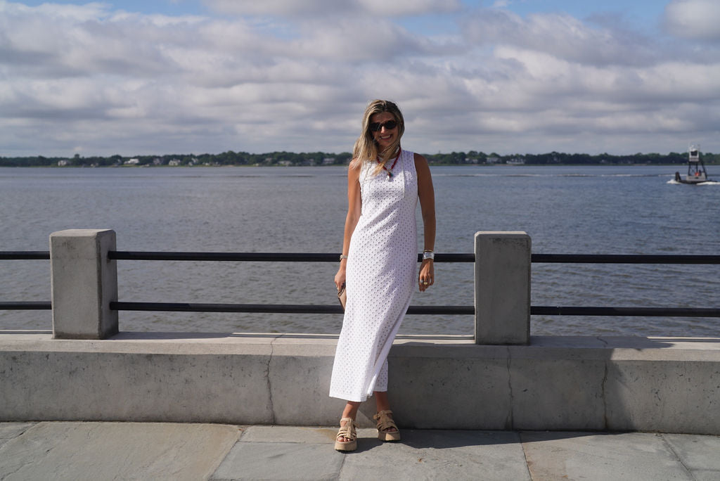 White Eyelet Isabella Maxi