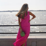 Isabella Silk Hot Pink Maxi
