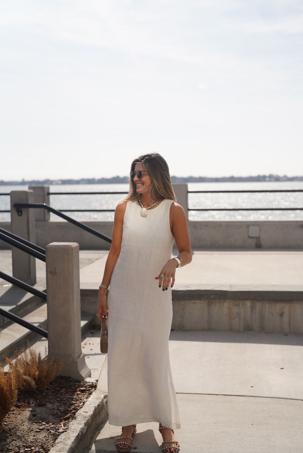 Isabella White Linen Maxi
