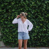 White Long Sleeve Karen Top