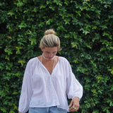 White Long Sleeve Karen Top