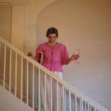 Hot Pink Check Brooke Top