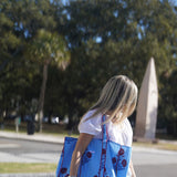 Blue and Red Milos Tote Bag