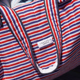 Blue & Red Stripe Tote