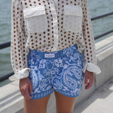 Light Blue Bandana Shorts
