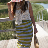 Green & Blue Stripe Sarong