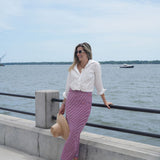 Red & Blue Pinstripe Sarong