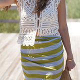 Green & Blue Stripe Sarong