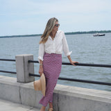 Red & Blue Pinstripe Sarong