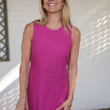 Isabella Plum Linen Maxi
