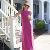 Isabella Plum Linen Maxi